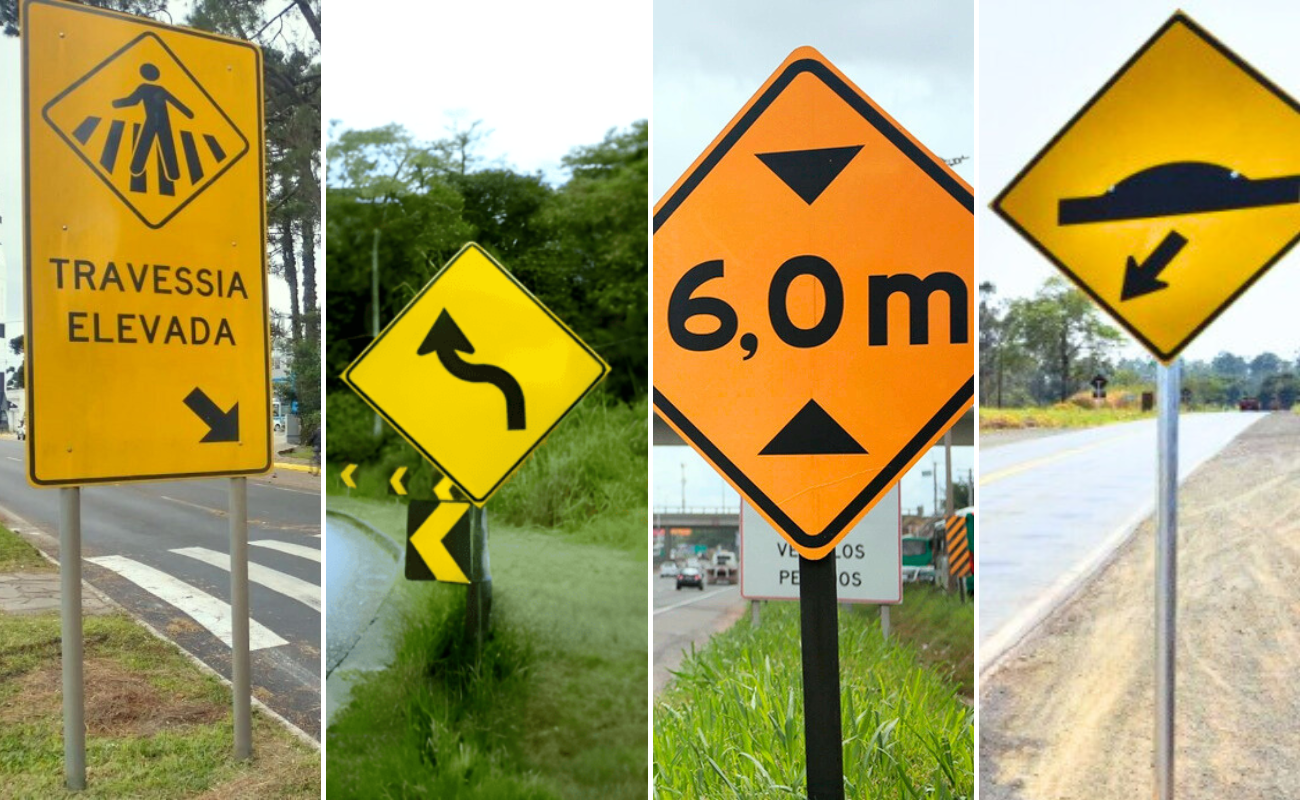 Placas de advertência; entenda os nomes e significados de cada uma