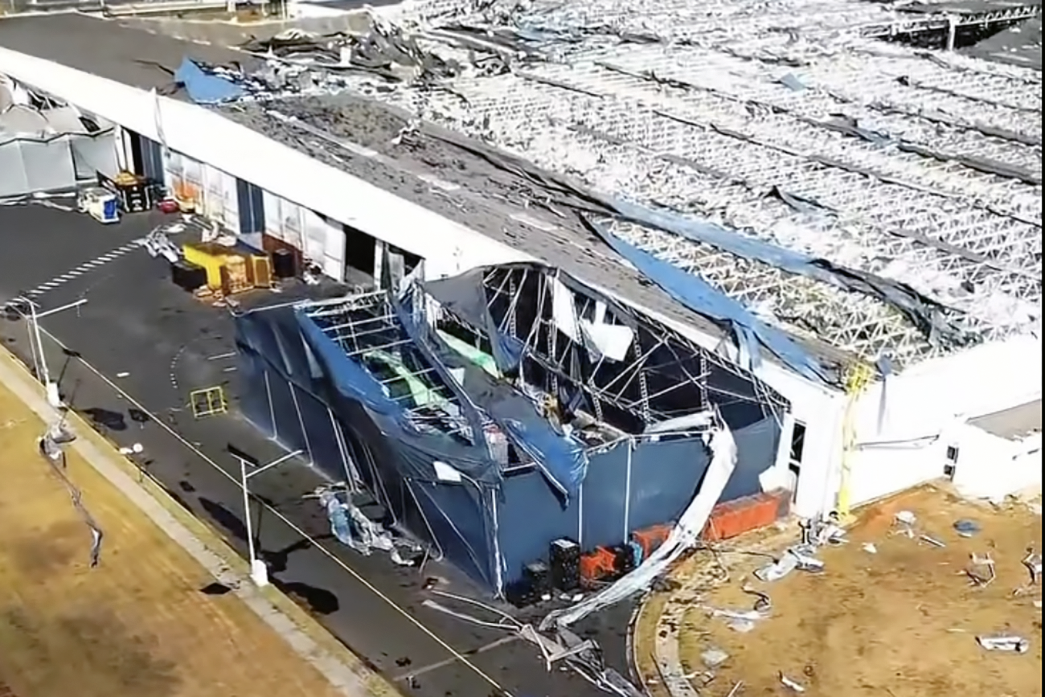 Destruição da fábrica da Toyota em Porto Feliz (SP) FOTO Reprodução Instagram 2