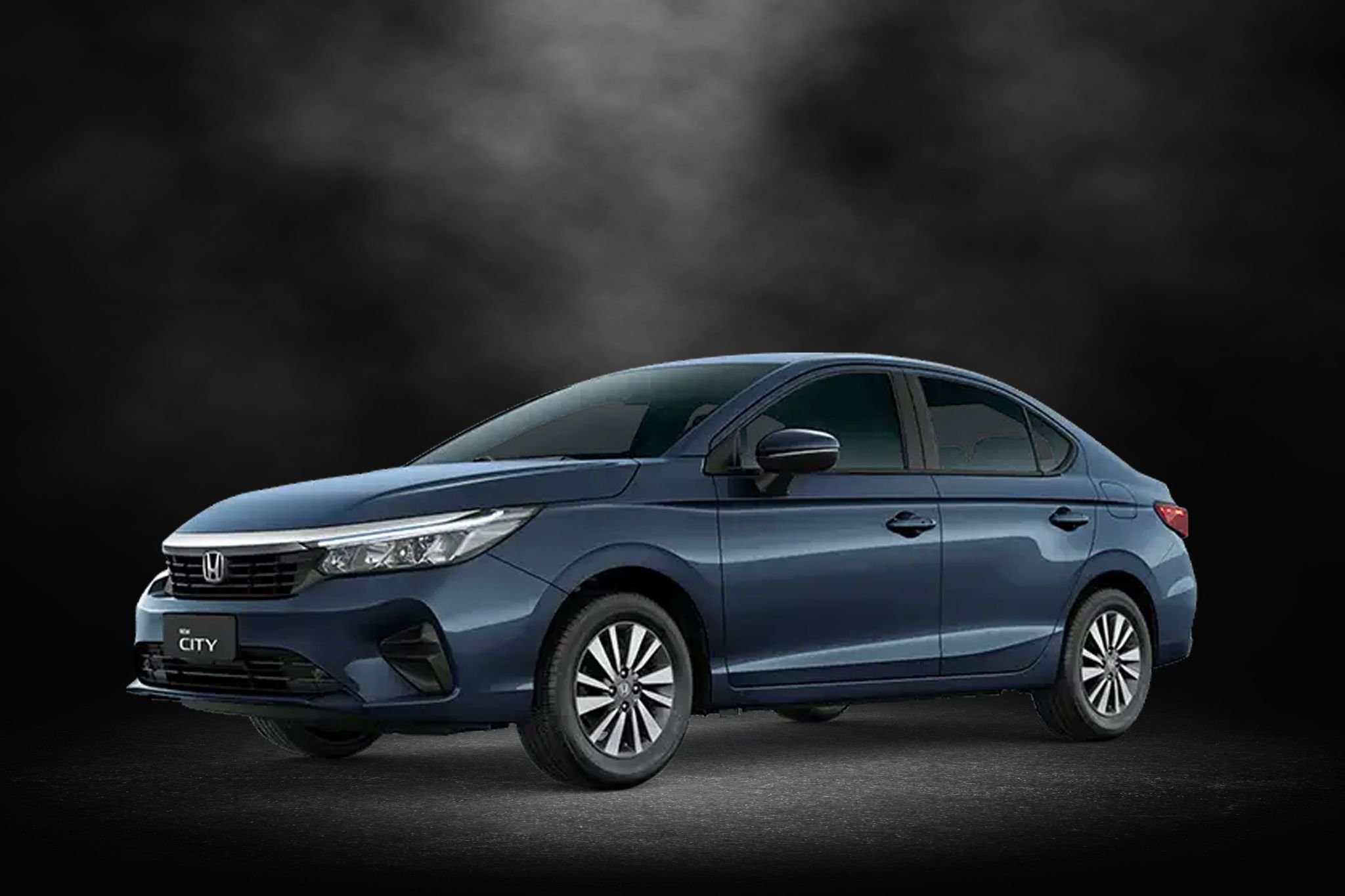 Honda City LX azul frente parado