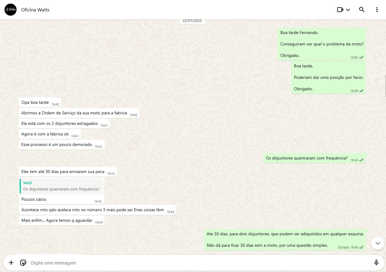 Caso Watts W160S de Marcelo Nunes que parou do nada