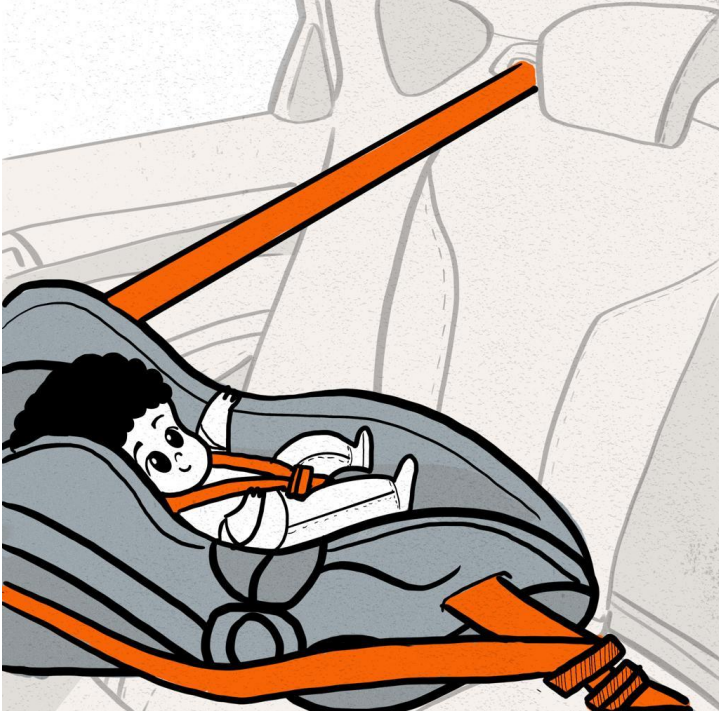 ilustração bebê conforto contran