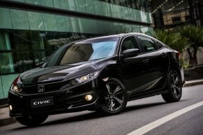 honda civic sport 2016 preto frente parado