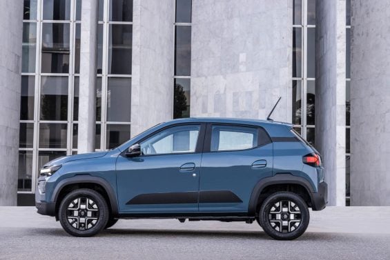 Renault Kwid E Tech Techno 2026 azul slate lateral