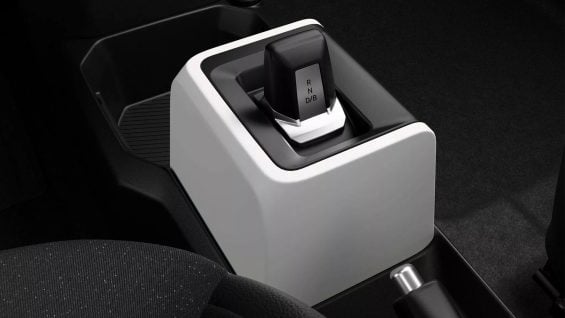 Renault Kwid E Tech Techno 2026 interior seletor do câmbio