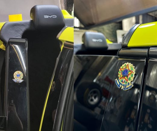 BYD Dolphin Mini conversível coluna bigo berg colagem