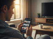 HOMEM PESQUISANDO COMPRA DE CARRO PELO SMARTPHONE GEMINI