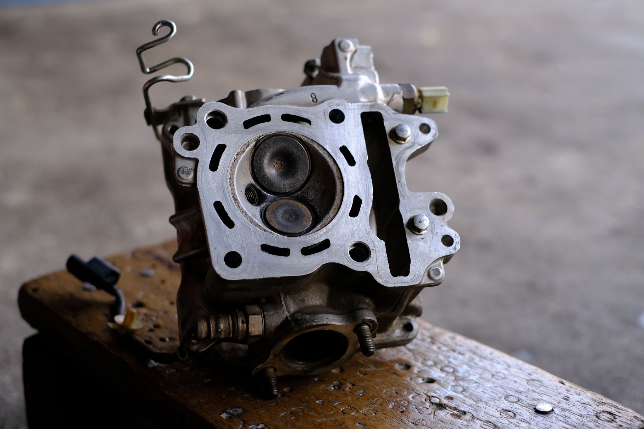 cabeçote de motor de moto