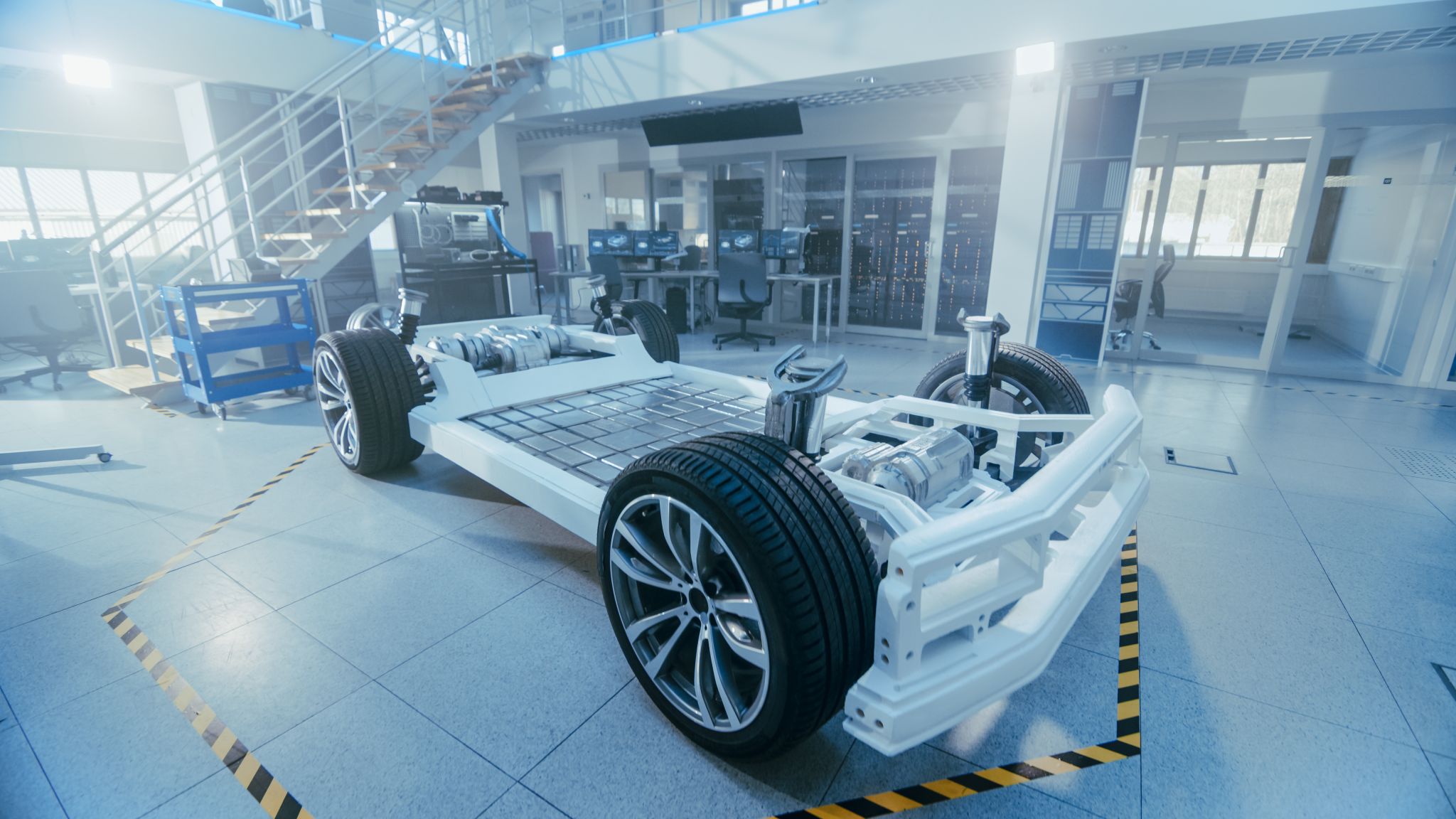 carro eletrico bateria plataforma assoalho
