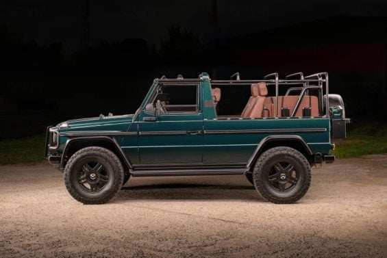 2a 001 custom mercedes gwagon white 092213 mercedes-benz 250gd vira conversível de 8 lugares e 430 cv (7)