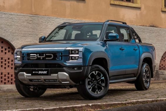 BYD Shark 2025 azul frente parada (16)
