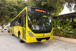 13112025 Marcopolo COP30 Protótipo de ônibus urbano híbrido etanol frente