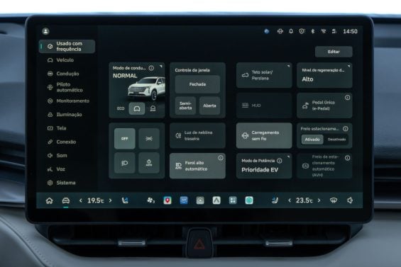 GWM Haval H6 PHEV 35 interior atalhos