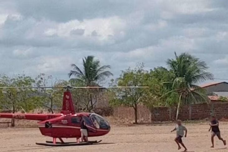 Passageiros de helicoptero são assaltados em pouso de emergencia no ceará