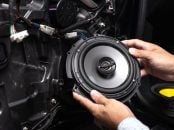 Technician,Installing,The,Car,Speaker,To,The,Car,Door ,Car