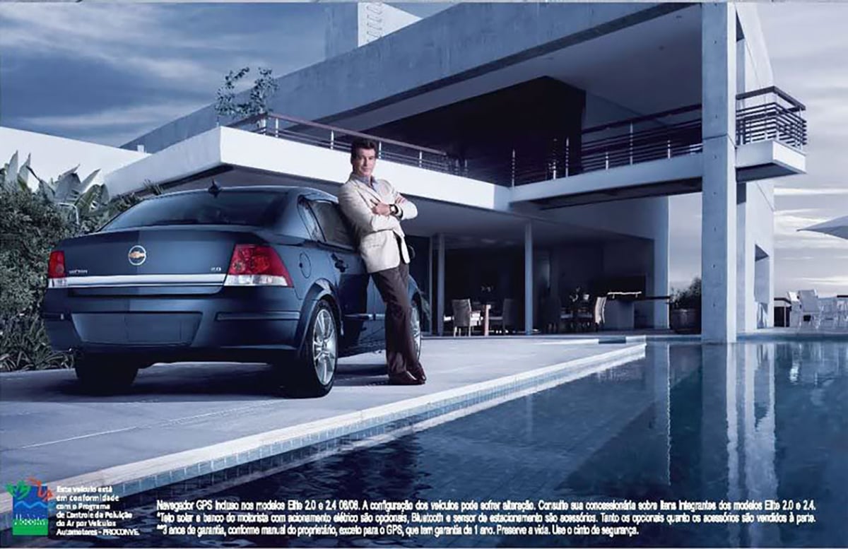 Propaganda Chevrolet Vectra Elite 2008 Pierce Brosnan
