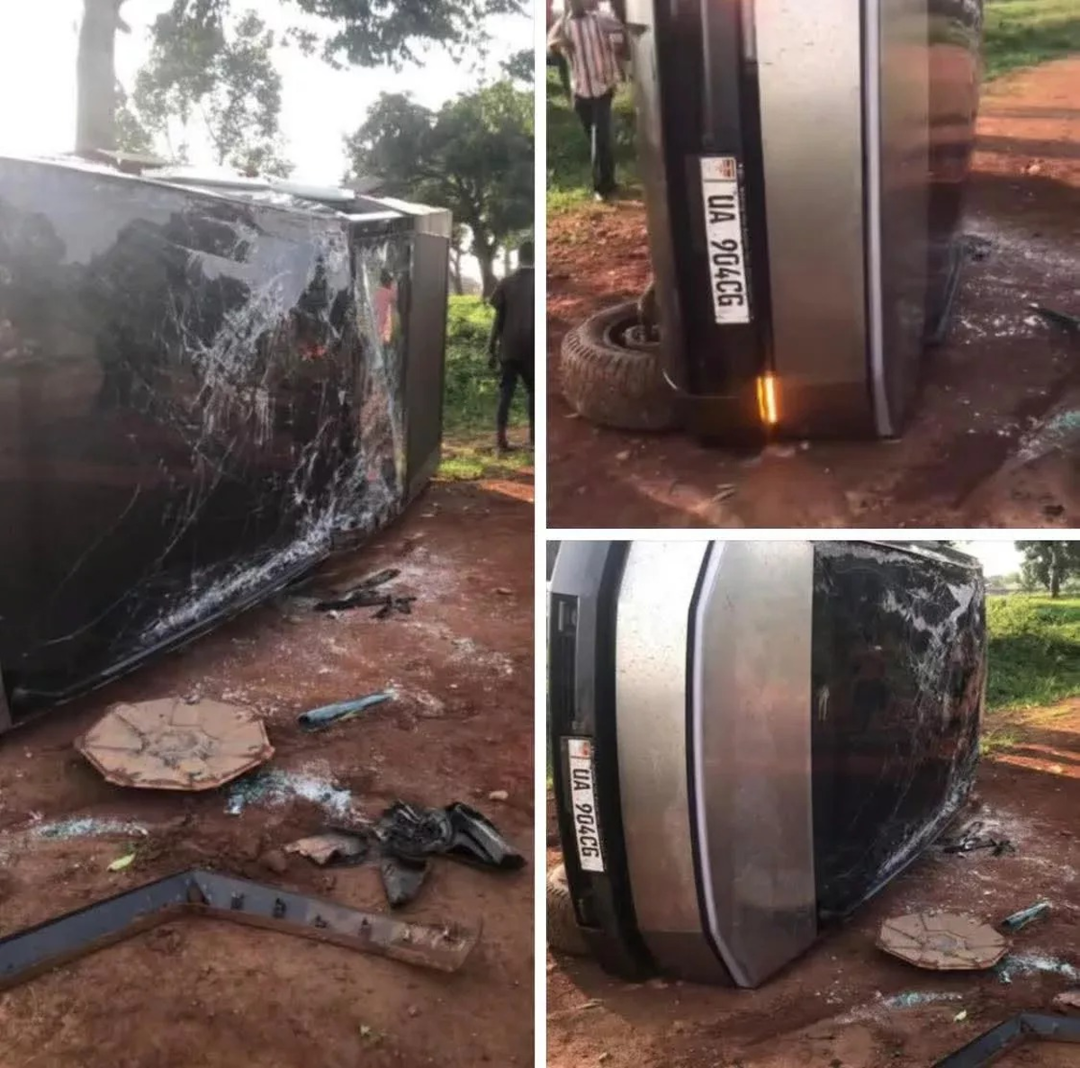 A única Cybetruck de Uganda capotou e não há ninguém lá para consertá-la