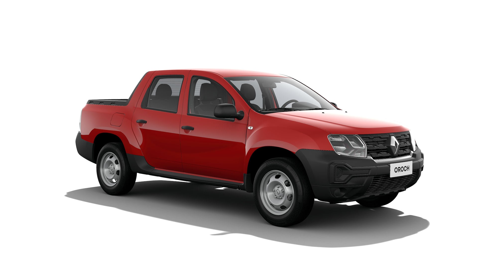 Renault Oroch Pro 2026 vermelho vivo frente parado