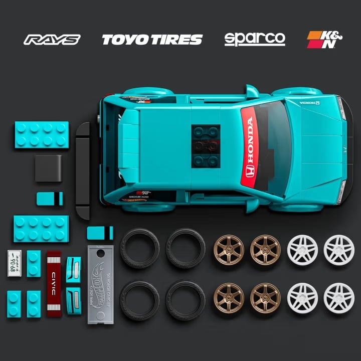 Civic EF da Mattel Brick Shop (4)