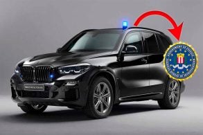 bmw x5 protection vr6 , logo do FBI e uma seta vermelha direcionando