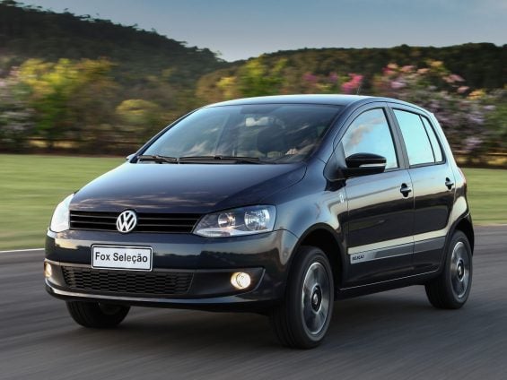 volkswagen fox selecao 2014 cinza frente