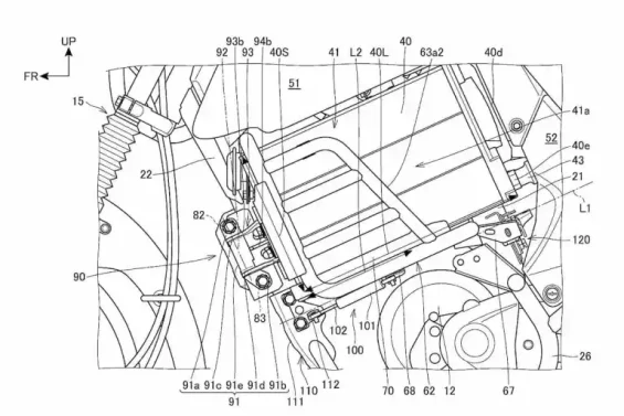 Patente Honda Motocicleta Eletrica para mercados emergentes 3