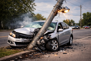 colisão poste ChatGPT Image