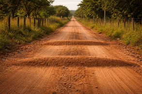 ESTRADA DE TERRA COM QUEBRA MOLAS DE TERRA ChatGPT
