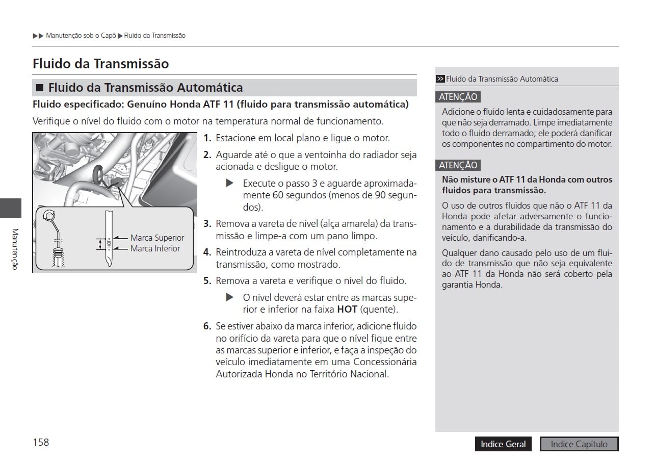 manual honda cr v medir nível do óleo do câmbio