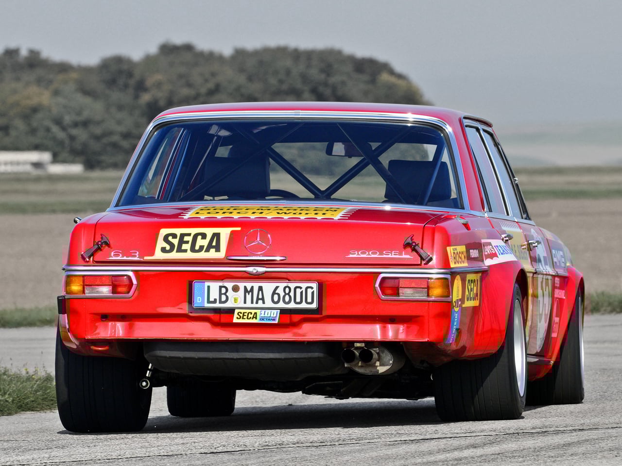 mercedes benz amg 300 sel 6 3 race car RED PIG