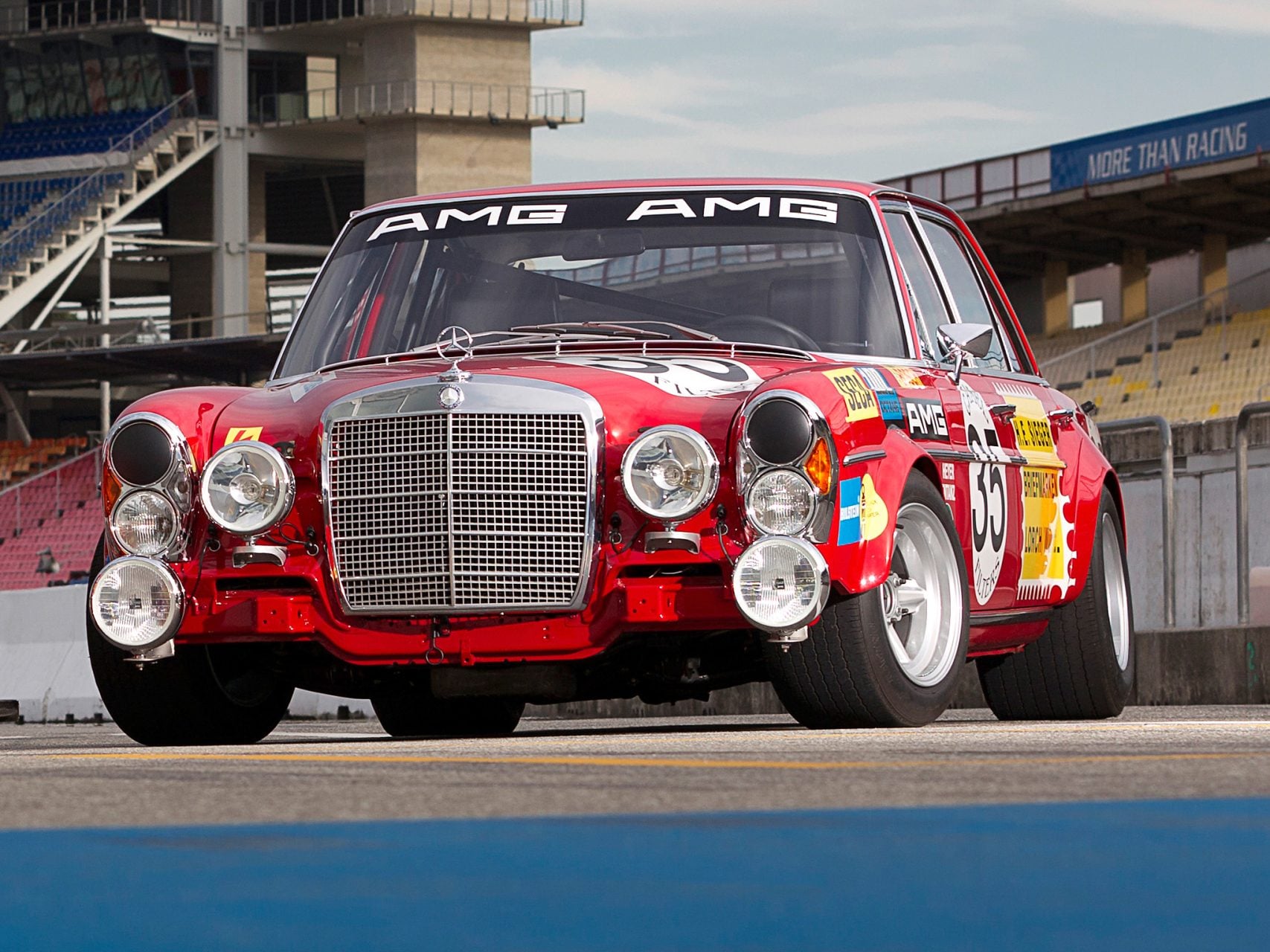 mercedes benz amg 300 sel 6 3 race car 20 RED PIG