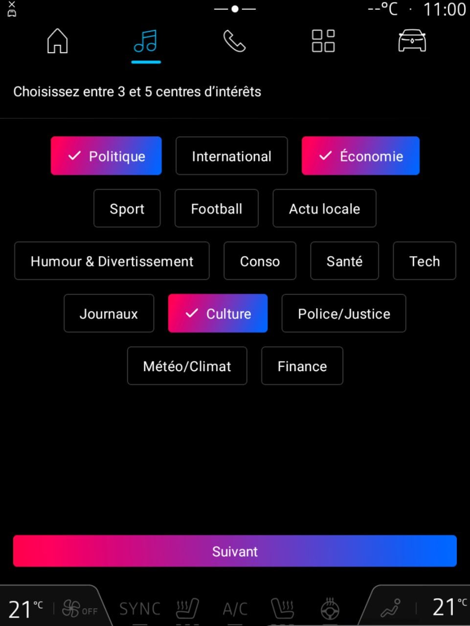 RBD settings centre interets portrait
