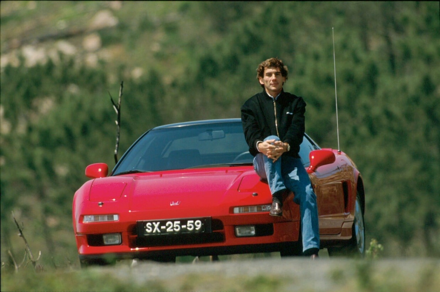 Ayrton Senna Honda NSX vermelho Ayrton Senna Honda NSX vermelho