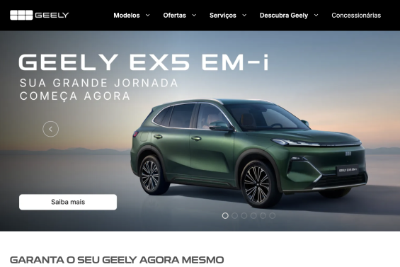 Geely EX5 híbrido site