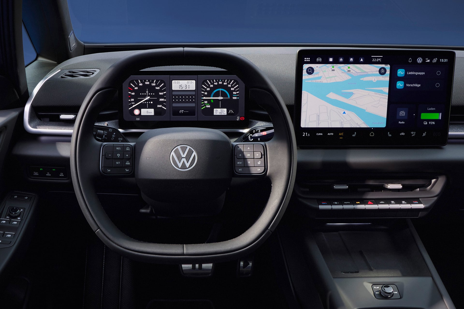 Principal carro elétrico da VW ganha interior retrô com menos telas, novo visual e mais autonomia