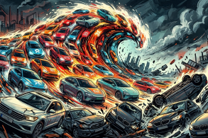 ilustração tsunami