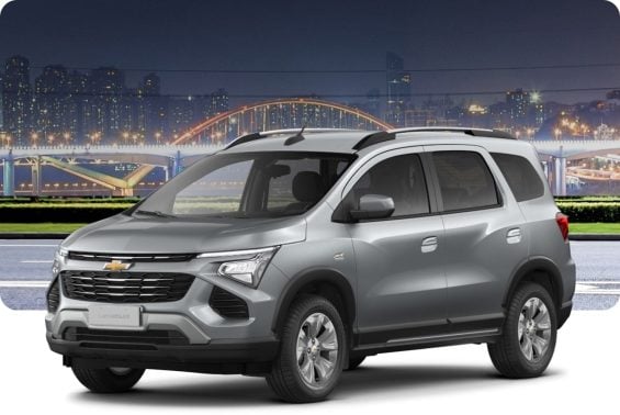 Chevrolet Spin LTZ 2027 prata frente parado