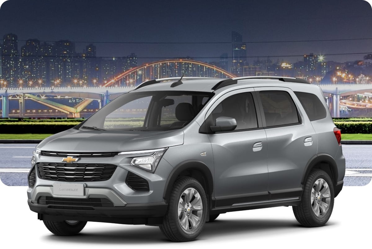 Chevrolet Spin LTZ 2027 prata frente parado