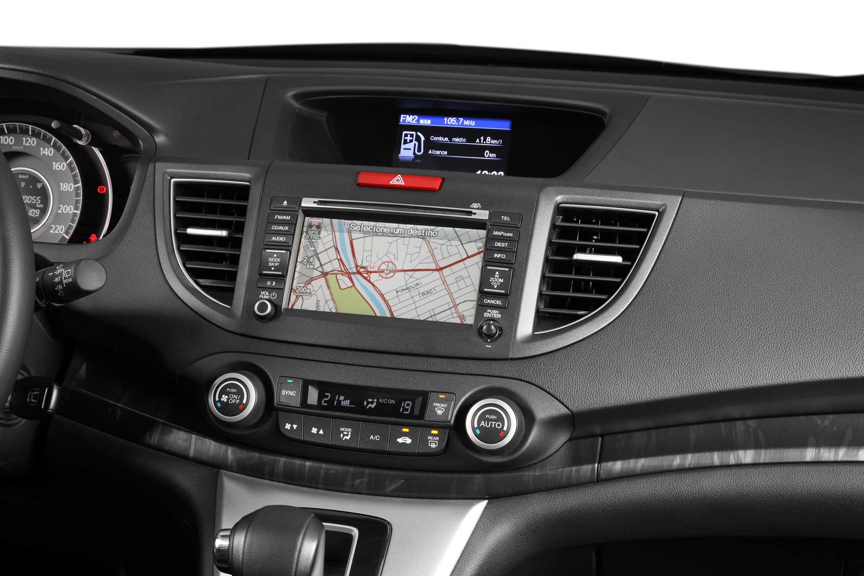 Honda CR V EXL 4WD 2012 interior central multimídia GPS