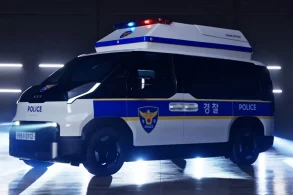 Kia PV5 vira viatura de patrulhamento na Coreia