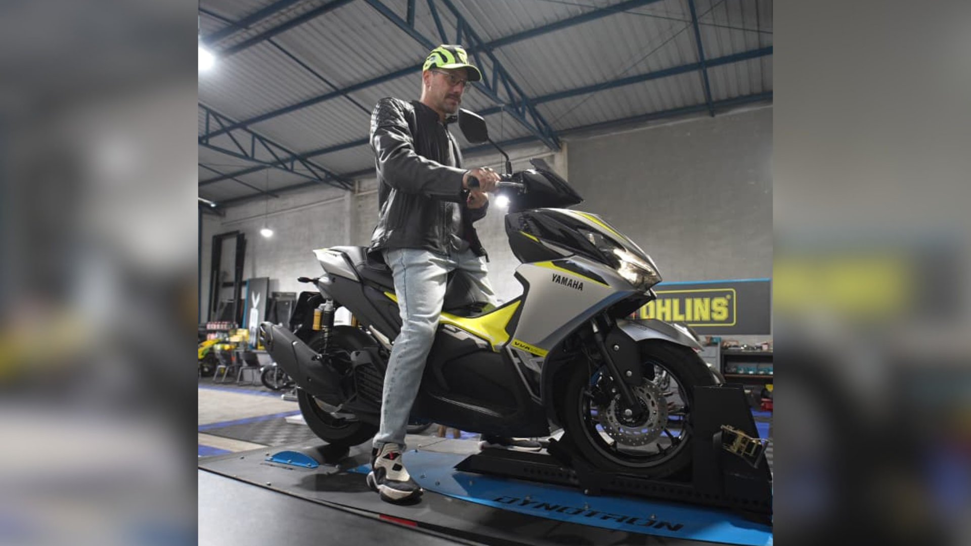 Fafael Togni testando Yamaha Aerox ABS Connected