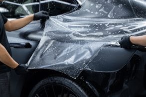 Worker,Hands,Installation,On,Luxury,Car, ,Tpu,Matte,Premium
