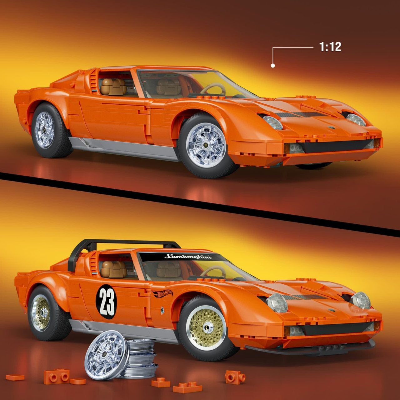 Mattel Brick Shop Hot Wheels Lamborghini Miura P400 SV (8)