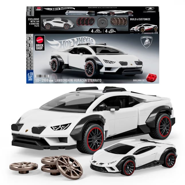 Mattel Brick Shop Hot Wheels Lamborghini Huracan Sterrato Building