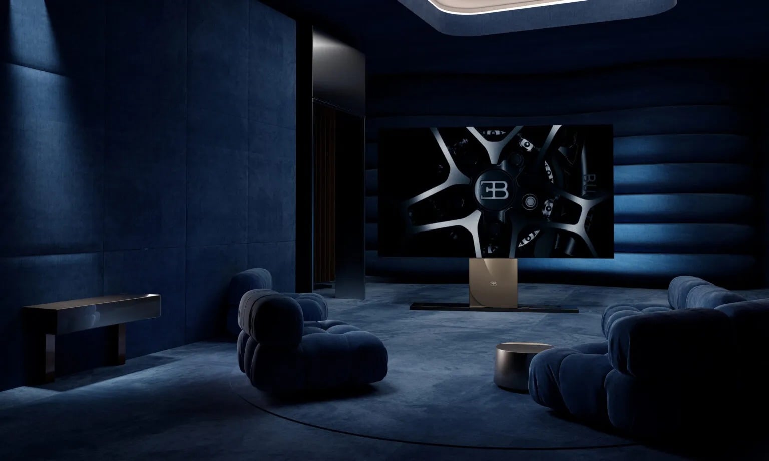 Bugatti lança TV dobrável de luxo que desaparece no móvel (4)