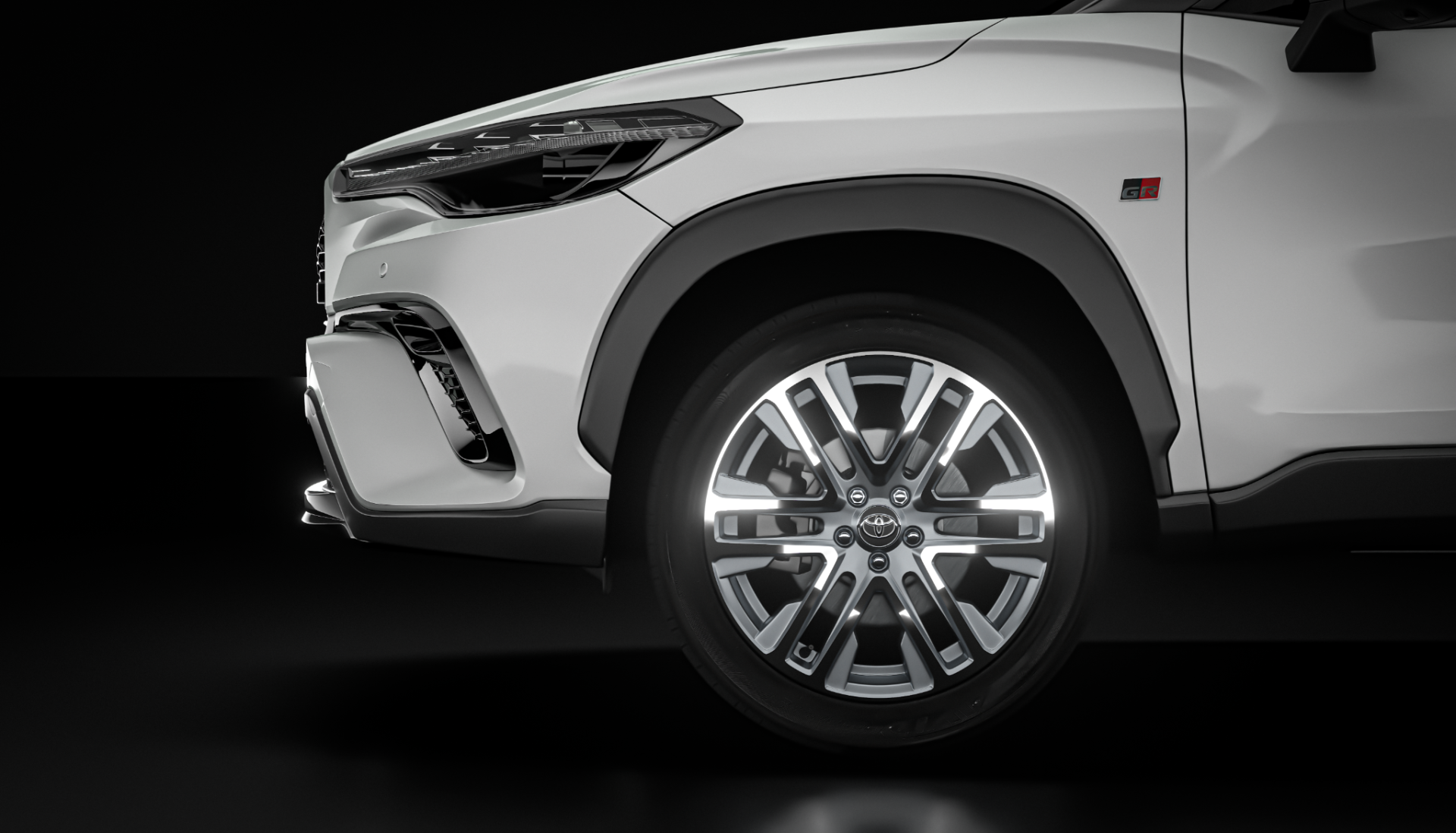Toyota Corolla Cross GR Sport 2027 branco lunar roda