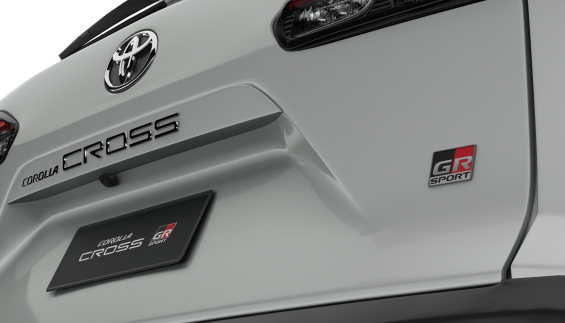 Toyota Corolla Cross GR Sport 2027 branco lunar tampa do porta malas emblema