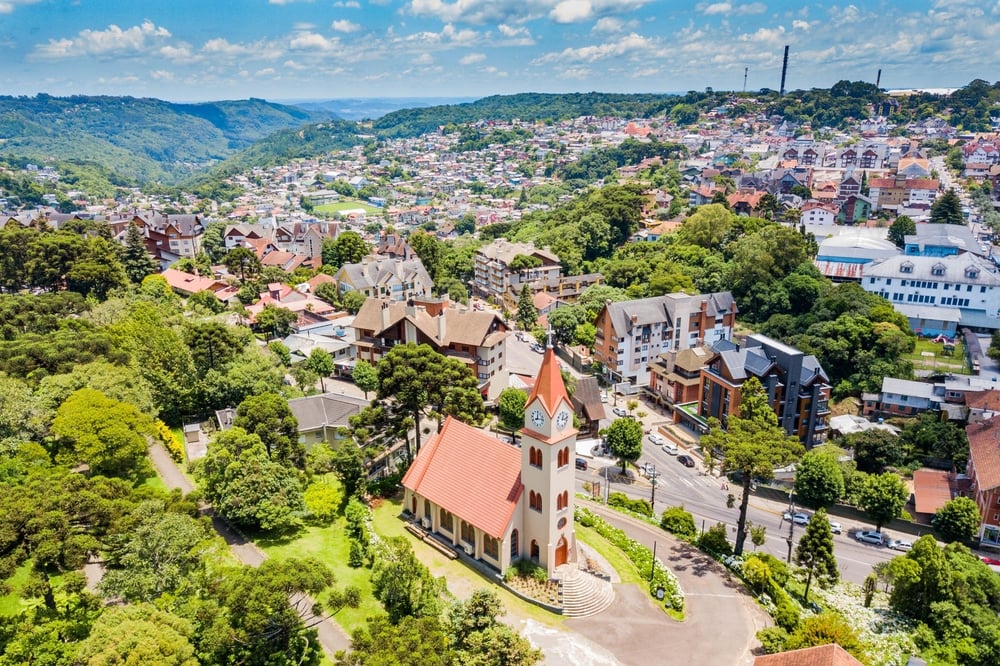 Gramado,Rs, ,Aerial,View,Of,The,City,Center,Of