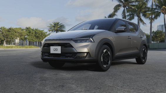 Hyundai i20 Platinum TGDI cinza silk frente