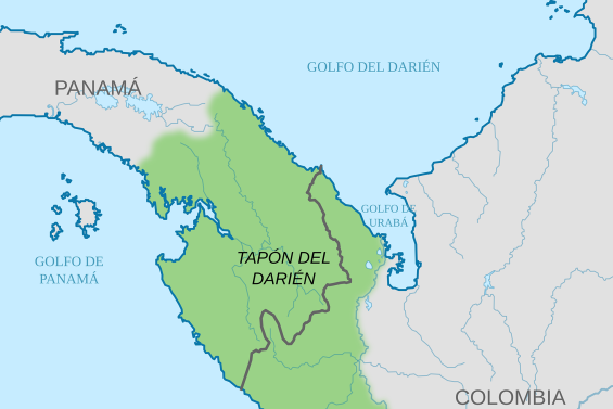 Map of Darién Gap es svg