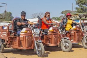 EV three wheeled tricycles Courtesy of Mobility For Africa submitted